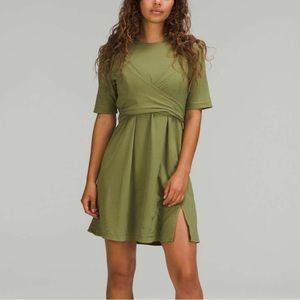 NWT Lululemon Cotton Wrap-Front T-Shirt Dress Sz 8